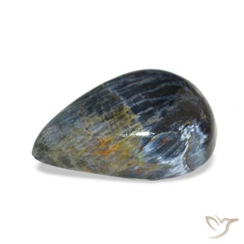 Pietersita Multicolor natural de 6.23 ct, En forma de pera, Opaco