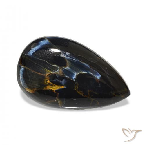Pietersita Multicolor natural de 11.08 ct, En forma de pera, Opaco