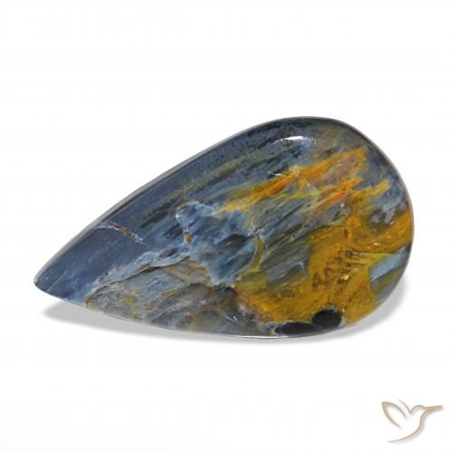 8.18ct Multicolor Pietersita, En forma de pera, Opaco