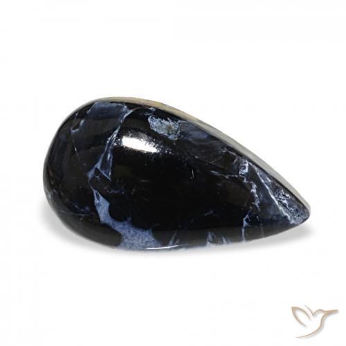 Pietersita Multicolor natural de 7.18 ct, En forma de pera, Opaco