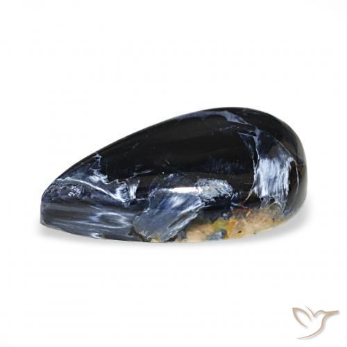 Pietersita Multicolor natural de 7.18 ct, En forma de pera, Opaco