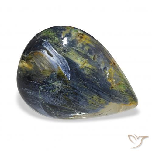 Pietersita Multicolor natural de 10.57 ct, En forma de pera, Opaco