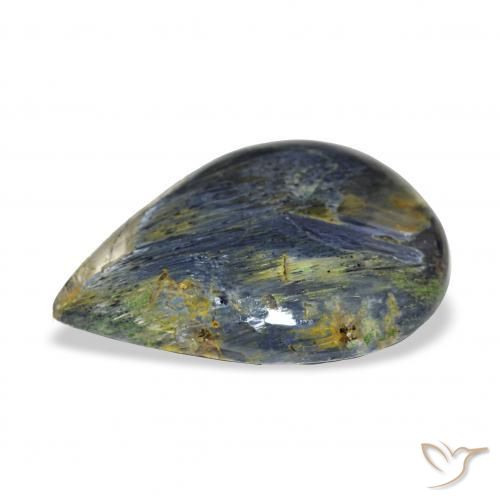 Pietersita Multicolor natural de 10.57 ct, En forma de pera, Opaco