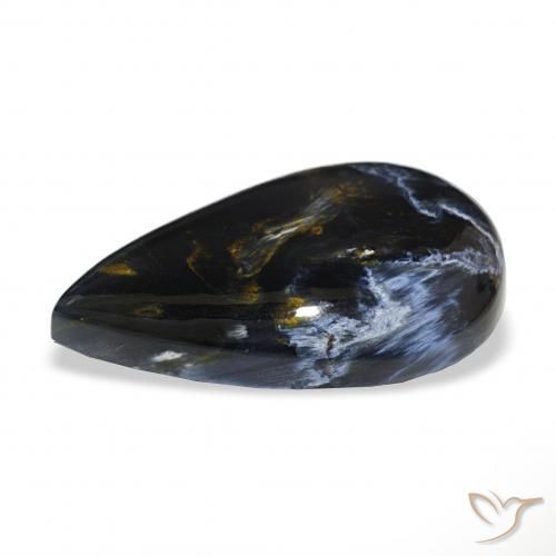 Pietersita Multicolor natural de 12.86 ct, En forma de pera, Opaco