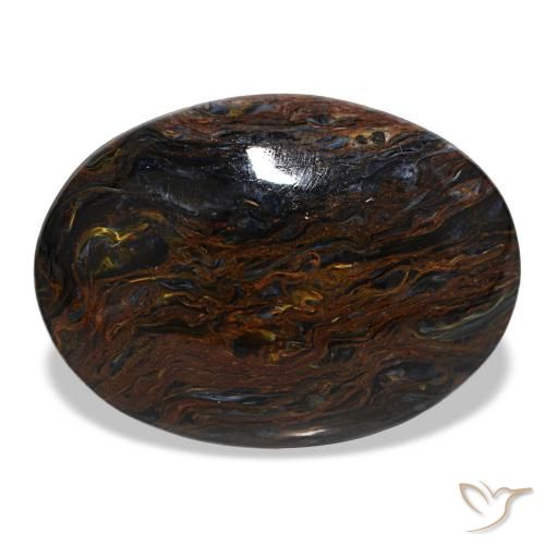 Pietersita multicolor natural de 23,54 ct, corte óvalo, opaco