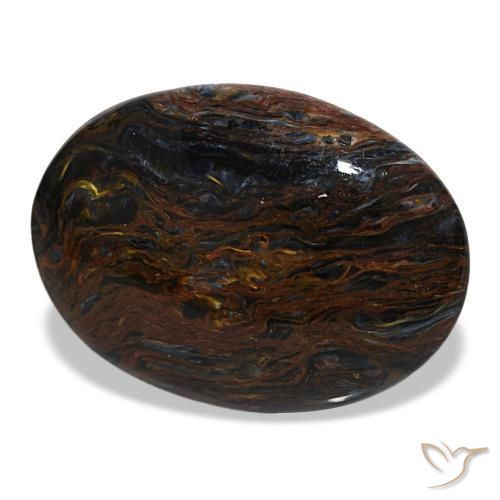Pietersita multicolor natural de 23,54 ct, corte óvalo, opaco