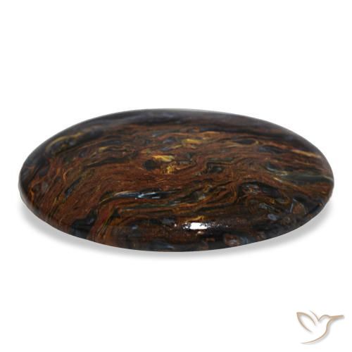 Pietersita multicolor natural de 23,54 ct, corte óvalo, opaco