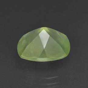 Prehnita verde natural de 5,29 ct, corte cojín, translúcido