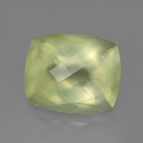 Prehnita verde natural de 5,45 ct, transparente, transparente / translúcido