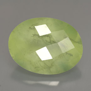 Prehnita verde natural de 10,47 ct, transparente, transparente / translúcido