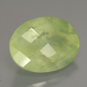 Prehnita verde natural de 10,47 ct, transparente, transparente / translúcido