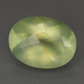 Prehnita verde natural de 9,74 ct, transparente, transparente / translúcido