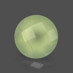 Prehnita verde natural de 1,94 ct, transparente, transparente / translúcido