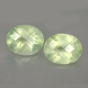 Gemas de prehnita verde natural de  ct, transparente, transparente / translúcido