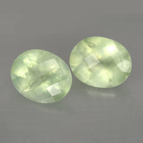 Gemas de prehnita verde natural de  ct, transparente, transparente / translúcido