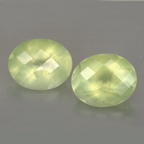 Gemas de prehnita verde natural de  ct, transparente, transparente / translúcido