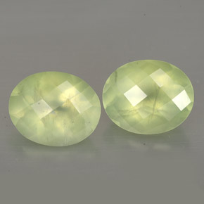 Gemas de prehnita verde natural de  ct, transparente, transparente / translúcido