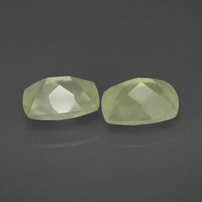 Gemas de prehnita verde natural de  ct, transparente, transparente / translúcido