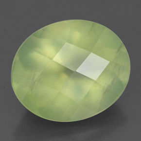 Prehnita verde natural de 4,99 ct, transparente, transparente / translúcido
