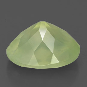 Prehnita verde natural de 4,99 ct, transparente, transparente / translúcido