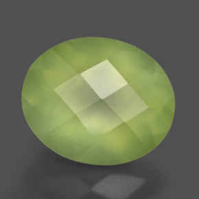 Prehnita verde natural de 4,91 ct, transparente, transparente / translúcido