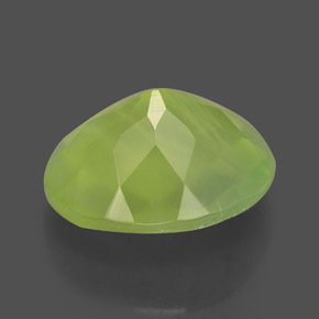 Prehnita verde natural de 4,91 ct, transparente, transparente / translúcido