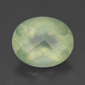 Prehnita verde natural de 4,48 ct, transparente, transparente / translúcido