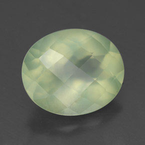 Prehnita verde natural de 4,48 ct, transparente, transparente / translúcido