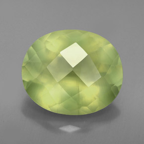 Prehnita verde natural de 4,18 ct, transparente, transparente / translúcido