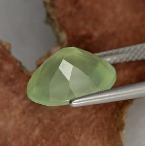Prehnita verde natural de 4,81 ct, corte óvalo, translúcido