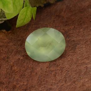 Prehnita verde natural de 4,98 ct, corte óvalo, translúcido