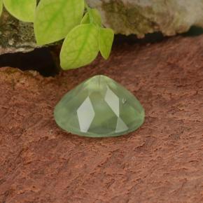 Prehnita verde natural de 4,98 ct, corte óvalo, translúcido
