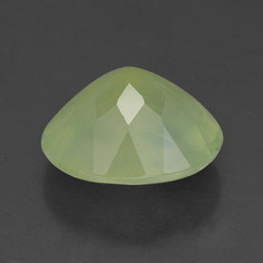 Prehnita verde natural de 4,45 ct, transparente, transparente / translúcido