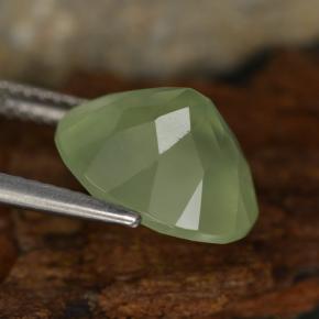 Prehnita verde natural de 4,78 ct, corte óvalo, translúcido