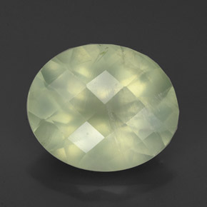 Prehnita verde natural de 4,09 ct, transparente, transparente / translúcido