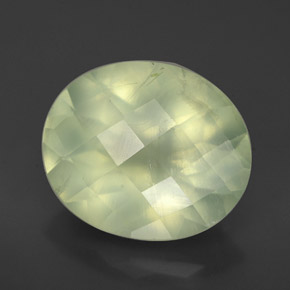 Prehnita verde natural de 4,09 ct, transparente, transparente / translúcido