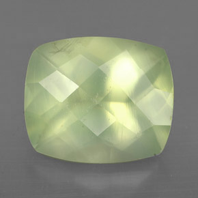 Prehnita verde natural de 5,66 ct, transparente, transparente / translúcido