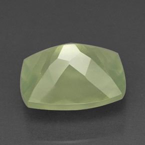 Prehnita verde natural de 5,34 ct, transparente, transparente / translúcido