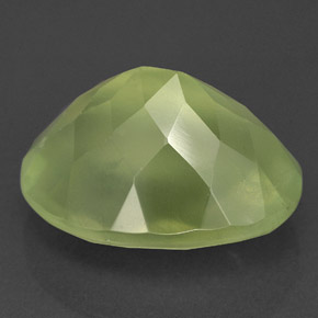 Prehnita verde natural de 10,90 ct, transparente, transparente / translúcido