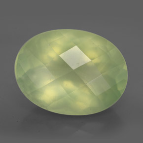 Prehnita verde natural de 9,56 ct, transparente, transparente / translúcido