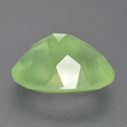 Prehnita verde natural de 10,27 ct, corte óvalo, translúcido