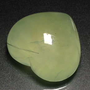 Prehnita verde natural de 40,95 ct, transparente, transparente / translúcido