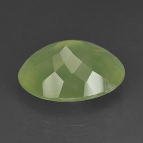 Prehnita verde natural de 9,22 ct, corte óvalo, translúcido