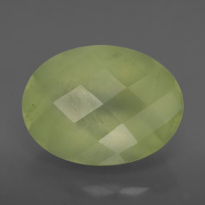 Prehnita verde natural de 9,33 ct, transparente, transparente / translúcido