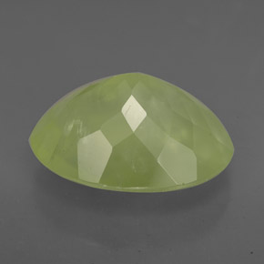 Prehnita verde natural de 9,33 ct, transparente, transparente / translúcido