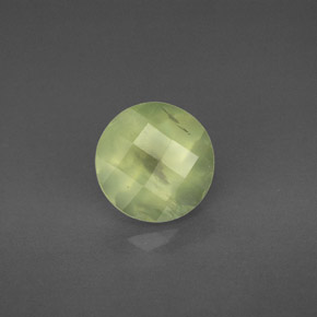 Prehnita verde natural de 1,99 ct, transparente, transparente / translúcido