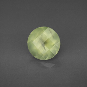 Prehnita verde natural de 1,99 ct, transparente, transparente / translúcido