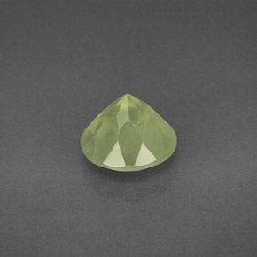 Prehnita verde natural de 1,99 ct, transparente, transparente / translúcido