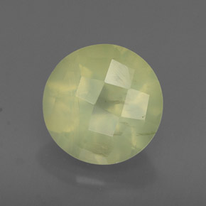 Prehnita verde natural de 1,96 ct, transparente, transparente / translúcido