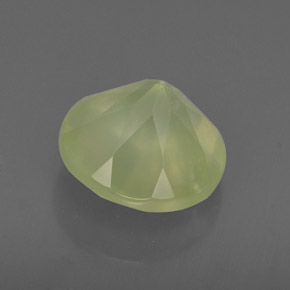 Prehnita verde natural de 1,96 ct, transparente, transparente / translúcido